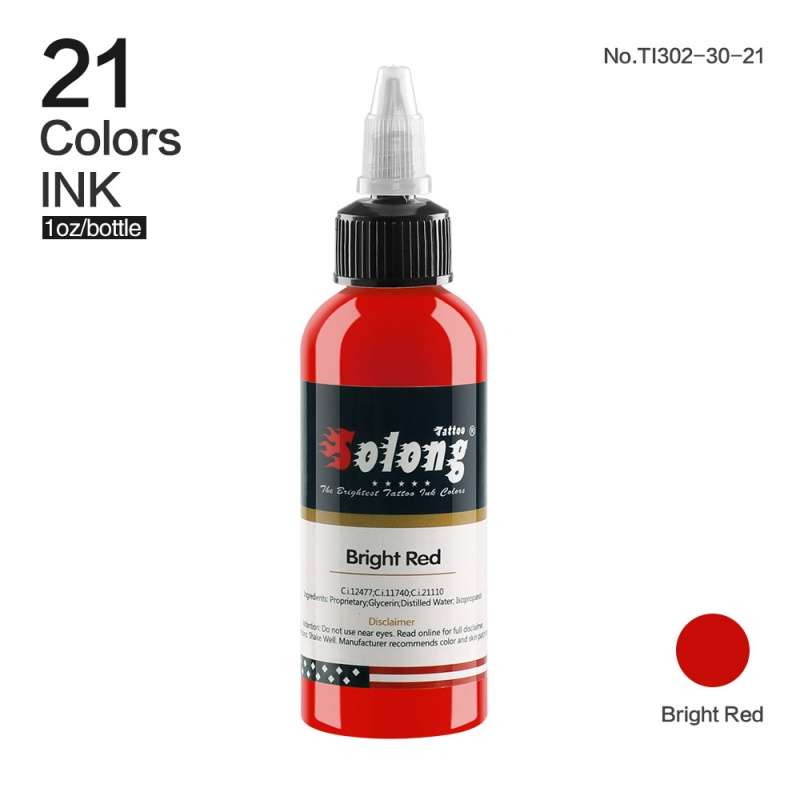 Bright Red Tattoo Ink
